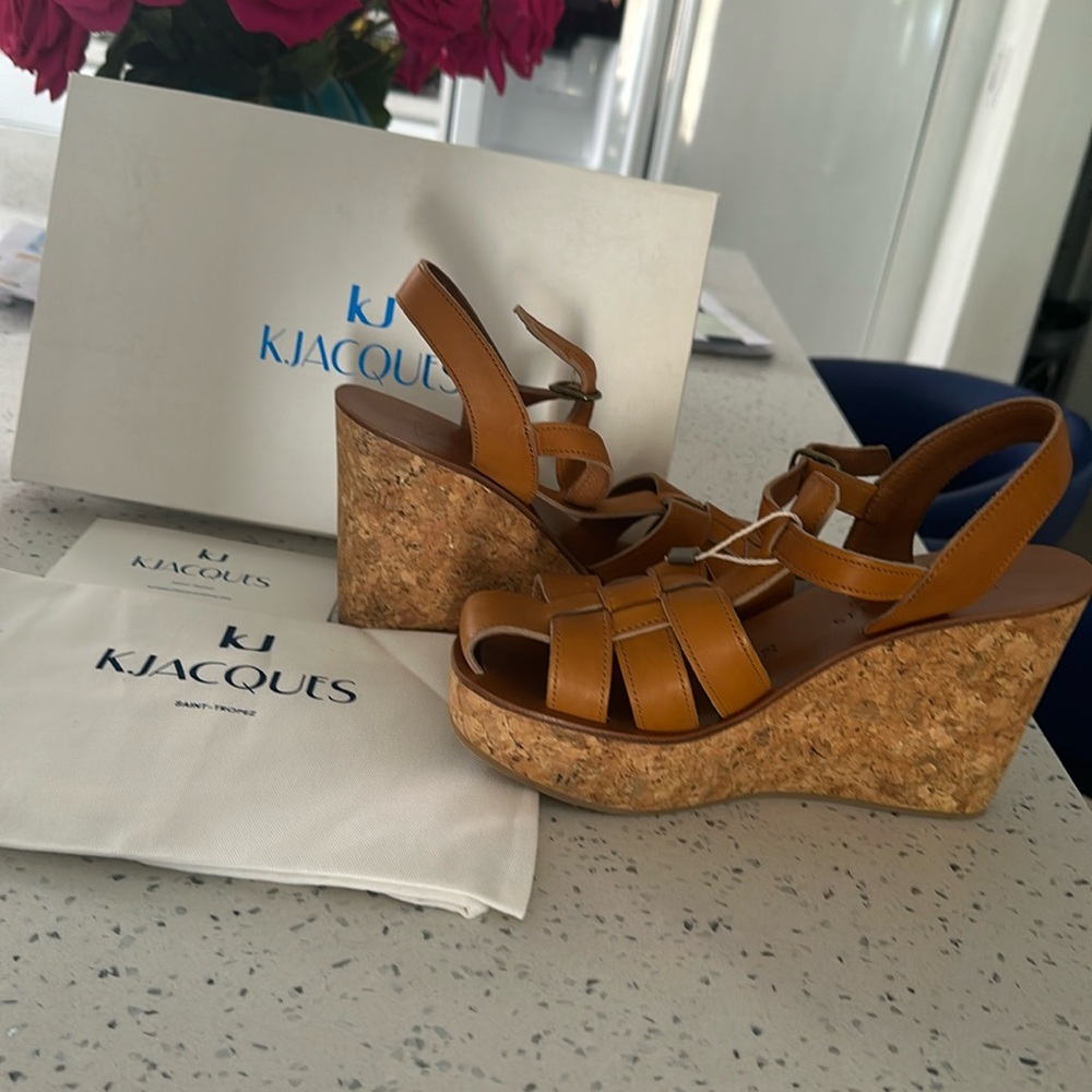 K.Jacques leather Wedges